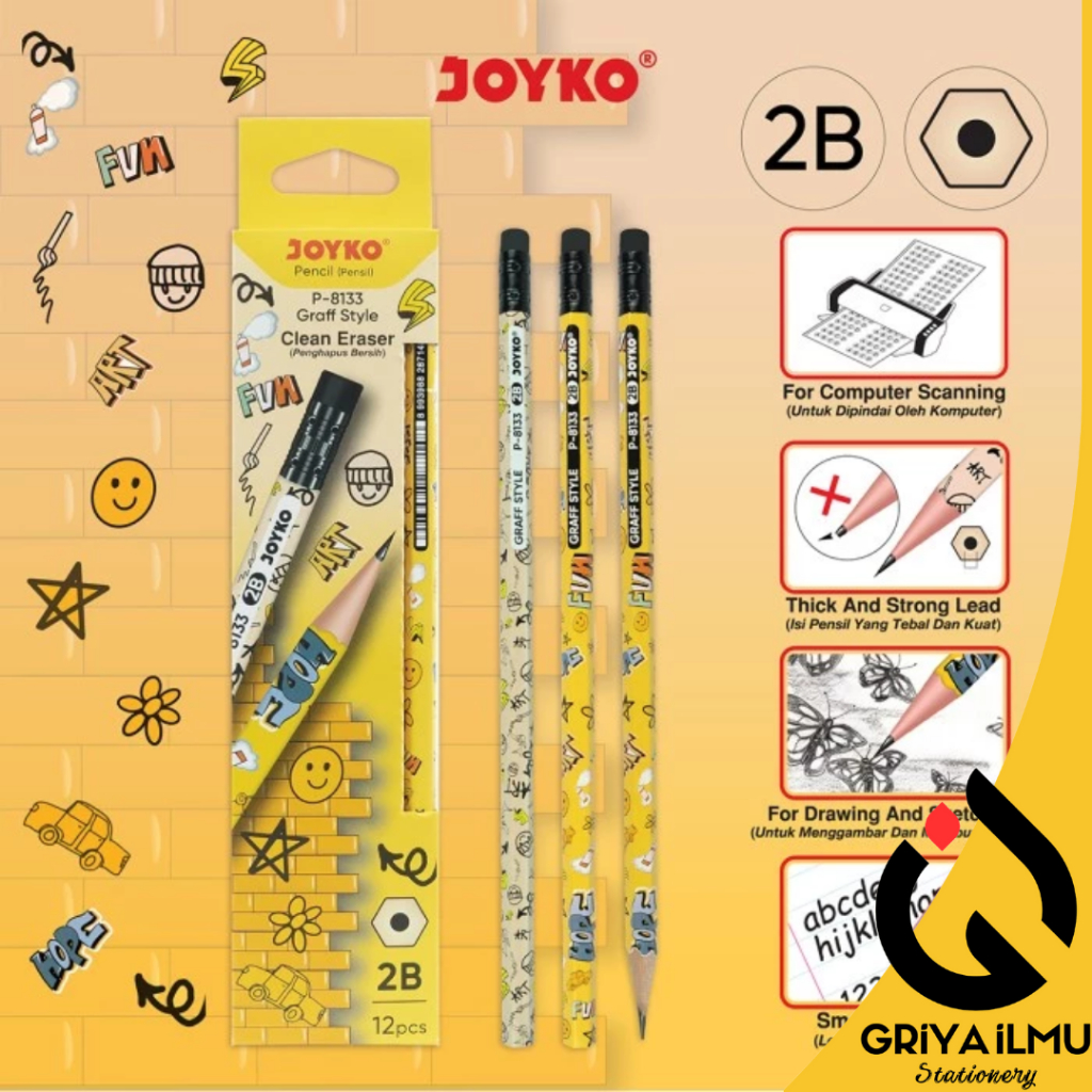 

Pensil 2B JOYKO P8133 1pak (023100)