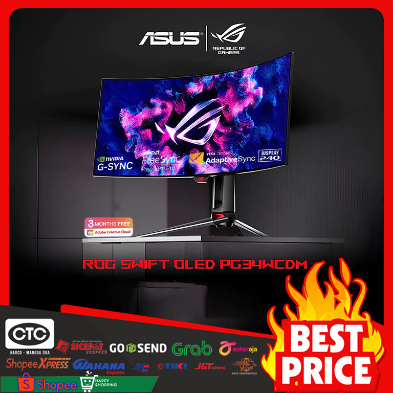Monitor ASUS ROG Swift Monitor ASUS ROG Swift OLED PG34WCDM 34" UWQHD 240Hz GamingPG34WCDM - Curved 