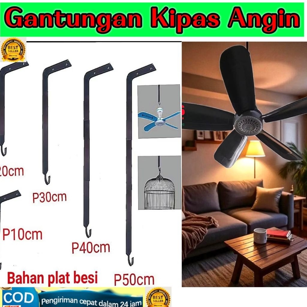 Gantungan Kipas angin plafon/Centolan kipas angin/braket kipas angin/gantungan penambah panjang kipa
