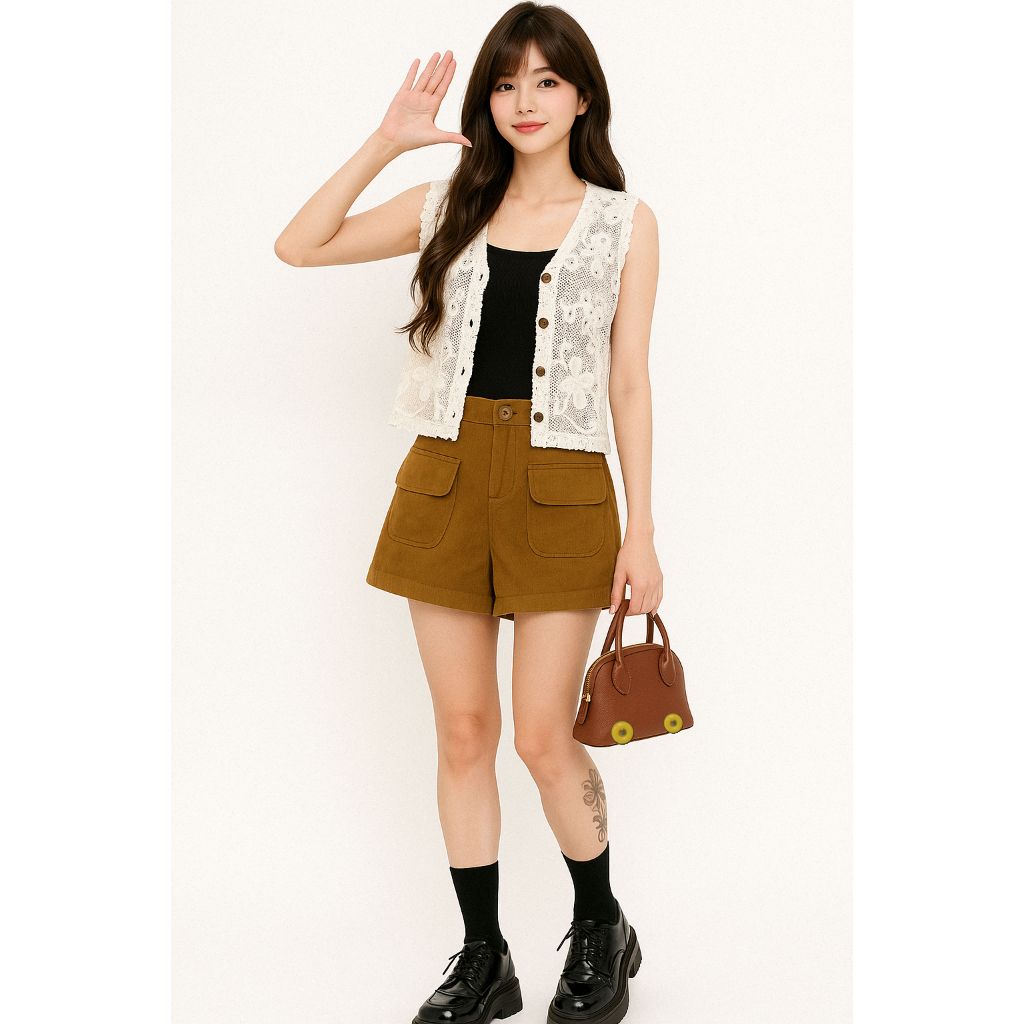 CELANA PENDEK - SHORT CORDUROY - CELANA BLUDRU - CELANA KOREA (SKU 25233)