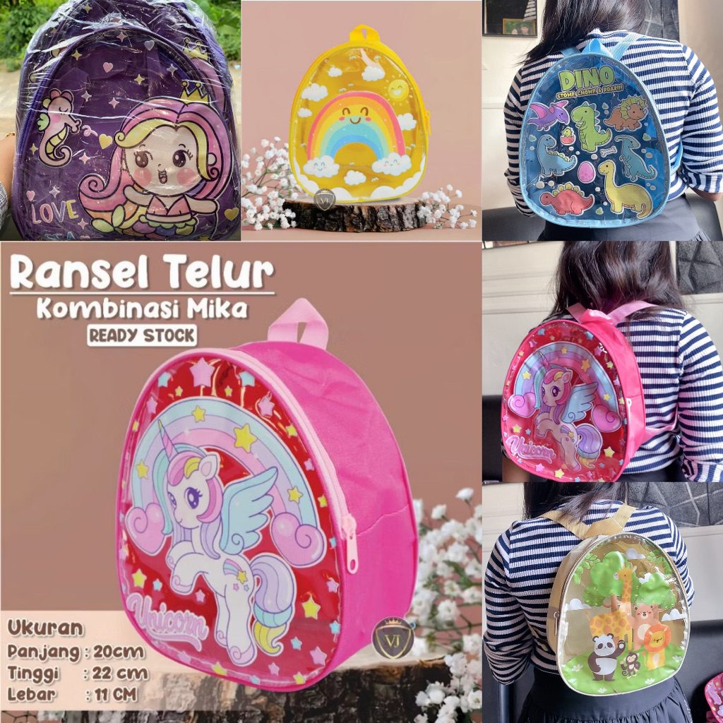 

Tas Ransel Mika Kombi Ready Stock Tas Souvenir Ultah Egg Bag Tas Telur