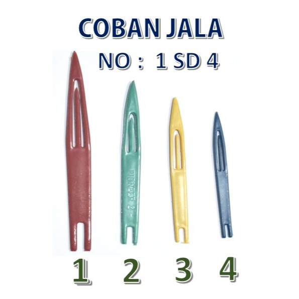 coban jaring no. 1, 2 , 3, 4 cuban jaring/cuban /jarum jaring | alat anyam jaring | alat pembuat jar
