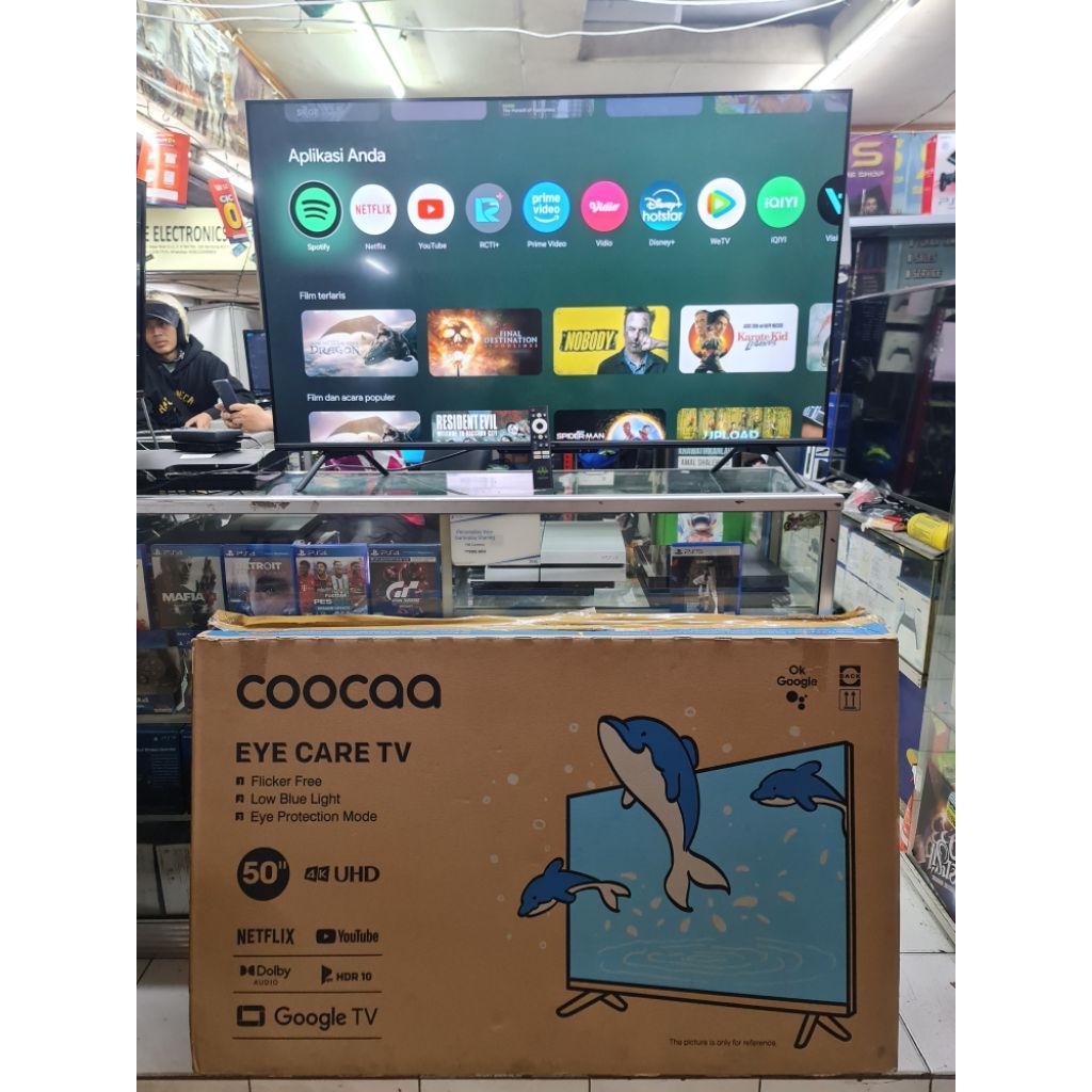 Tv led android tv smart tv 50 inch good condition