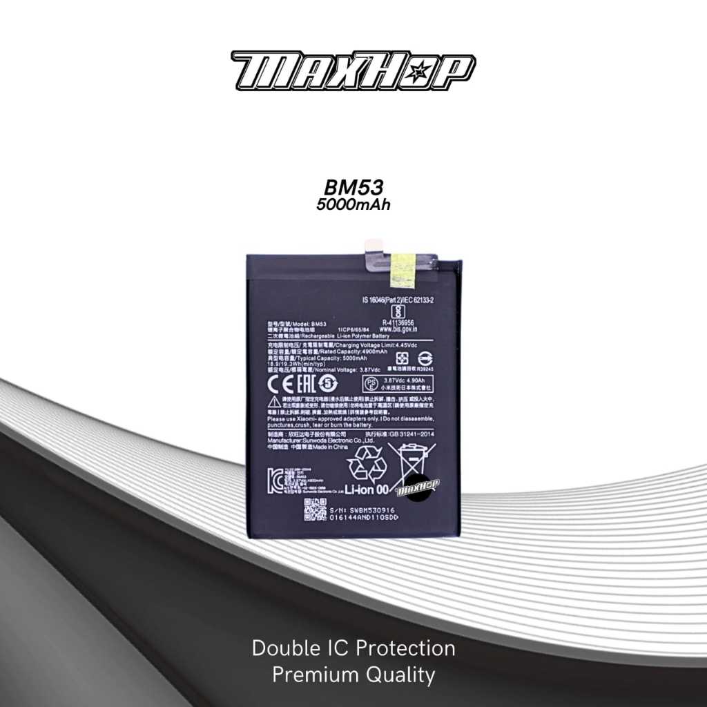 Baterai Mi10T / 10T Pro / BM53 Batre Battery Handphone BM53