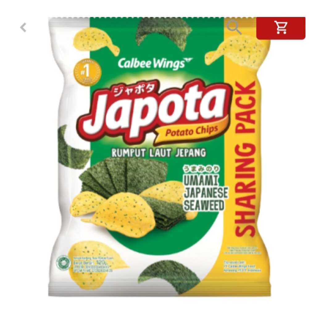

Japota Umami Japanese Seaweed 120gr/snack jumbo/snack bungkus besar