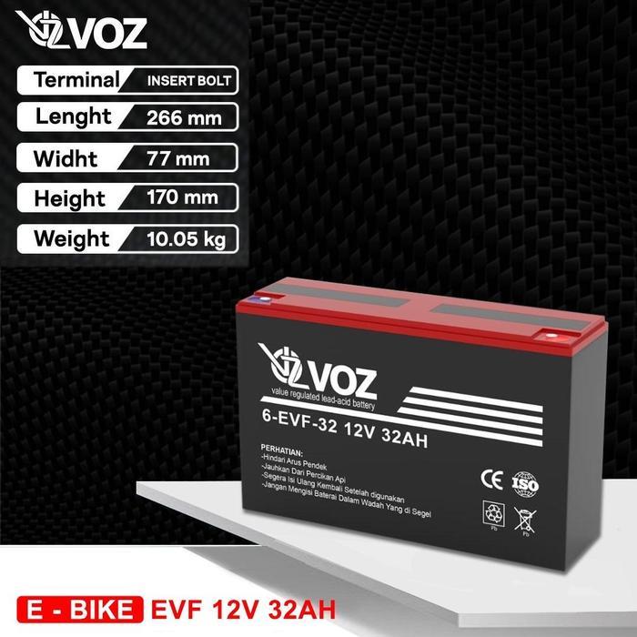 Voz FM 12V 32Ah Battery For E-Bike And E-Cycle | Voz Baterai Sepeda Listrik 12V 32 Ah | Voz E-Bike B