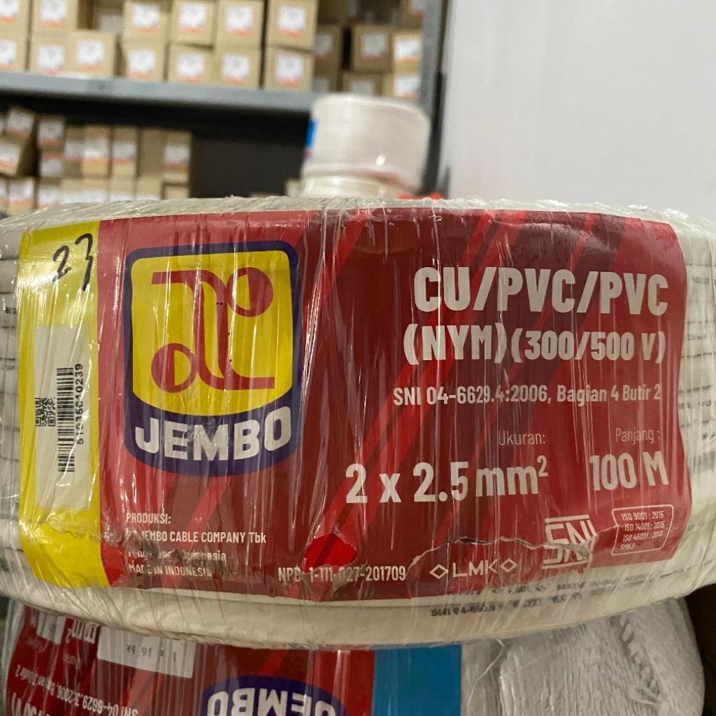 KABEKL NYM 2X2,5 JEMBO 100M KABEL NYM 2X2,5MM 100M JEMBO