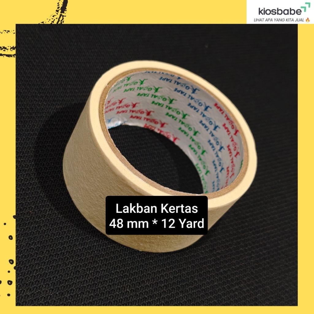 

Lakban Kertas Lebar 2 Inch / Masking Tape 48mm x 12 Yard