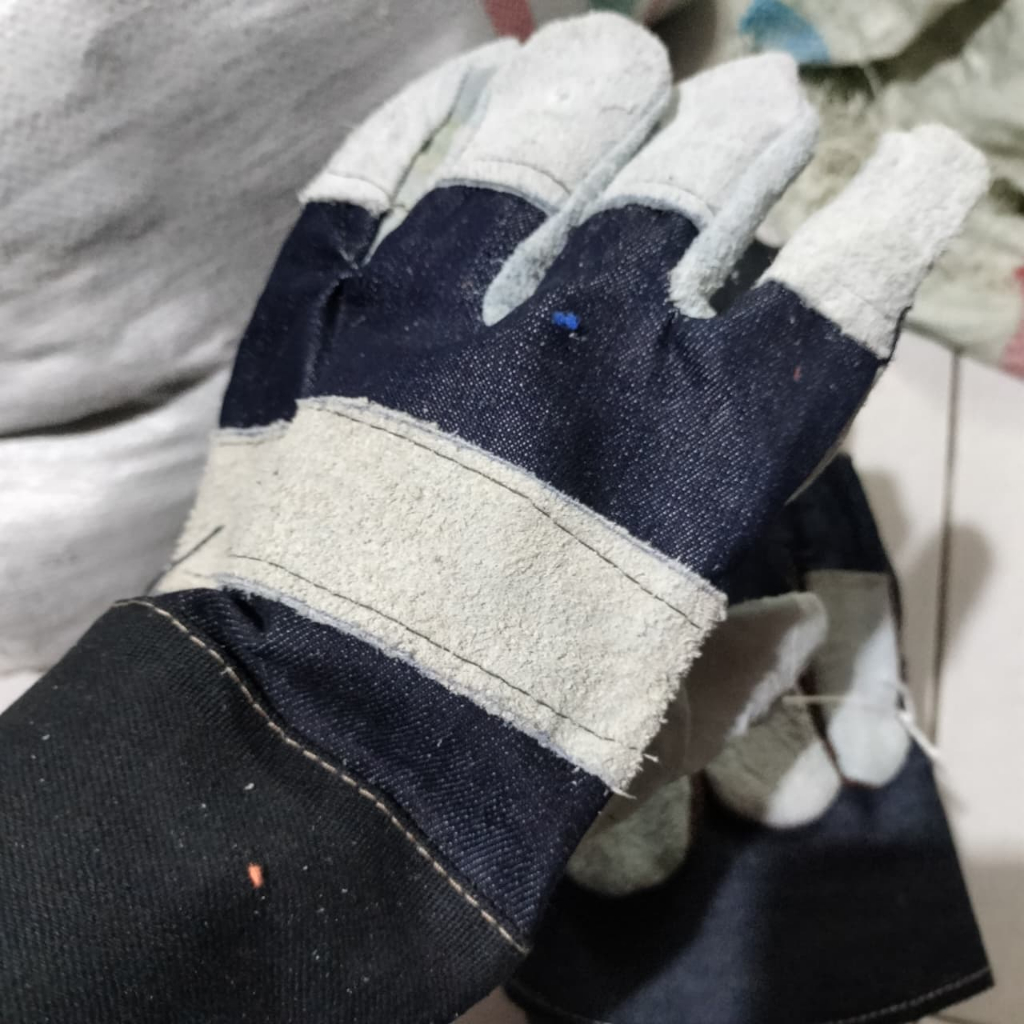 Sarung Tangan Kombinasi Proyek Sarung Tangan Las Listrik asli kulit