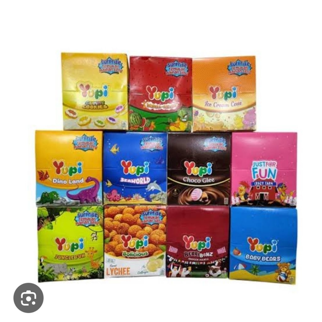 

yupi box isi 24 pcs berbagai macam varian