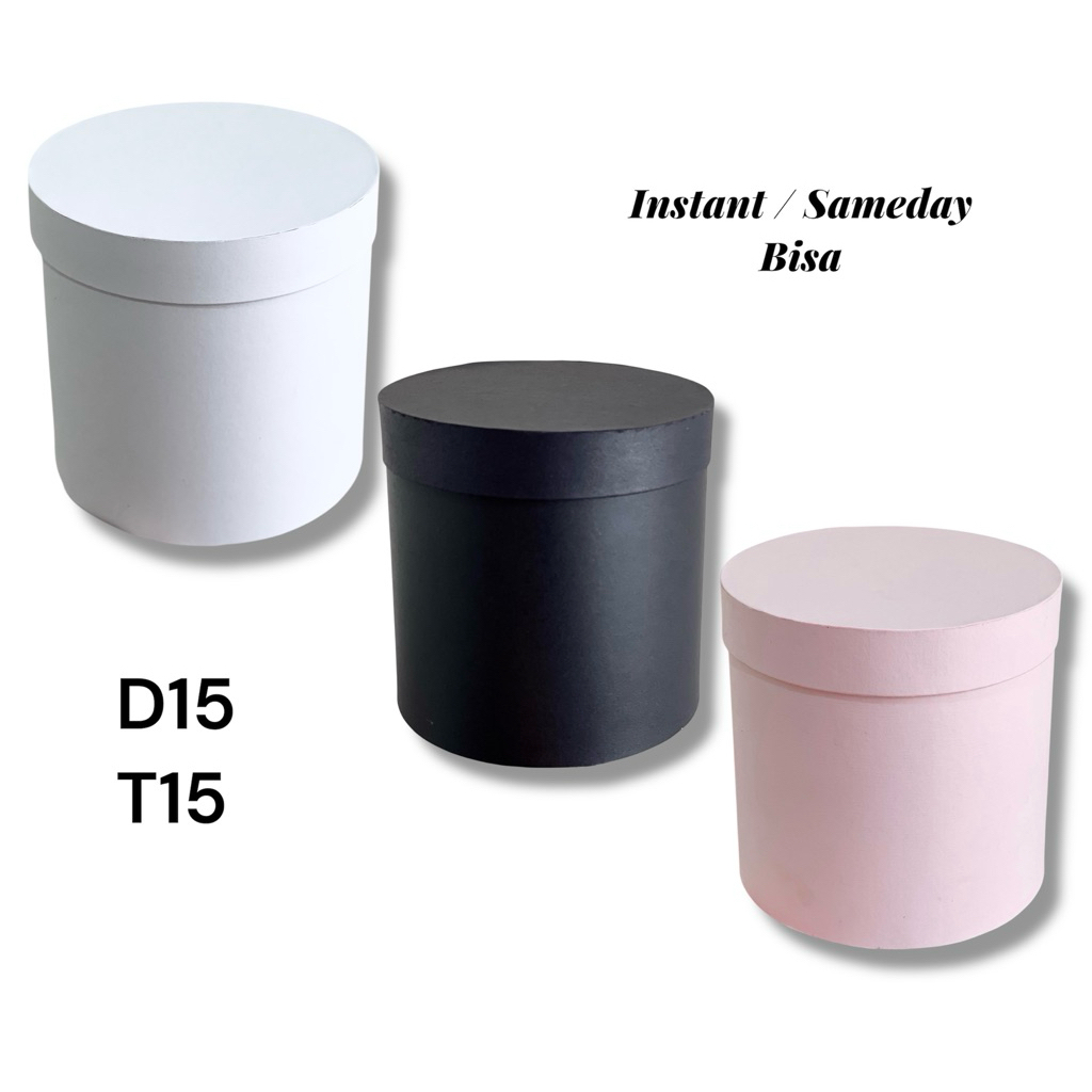 

Bloom box bulat D 15 T 15 / Box bunga tinggi 15cm / Bloom Box Bunga BISA INSTANT