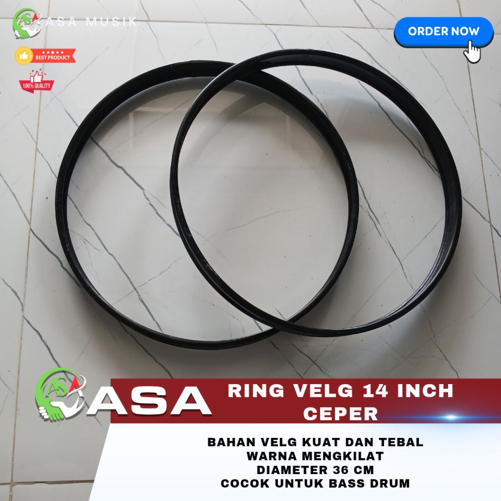 Ring HOOP Bass Velg 14 inch sampai 28 inch Bass Drumband Marching band