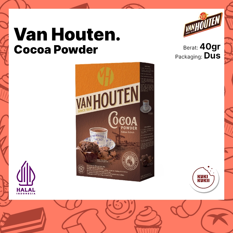 

VAN HOUTEN Cocoa Powder 40gr | VAN HOUTEN Coklat Bubuk 40 gram