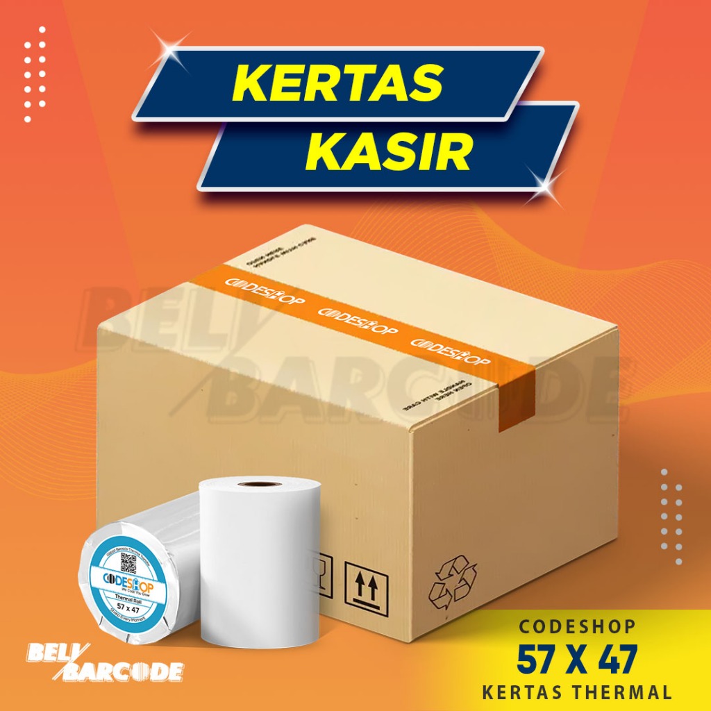 

Kertas Thermal 57x47mm / 57 x 47 mm / 57x47 Struck Printer Kasir Biru
