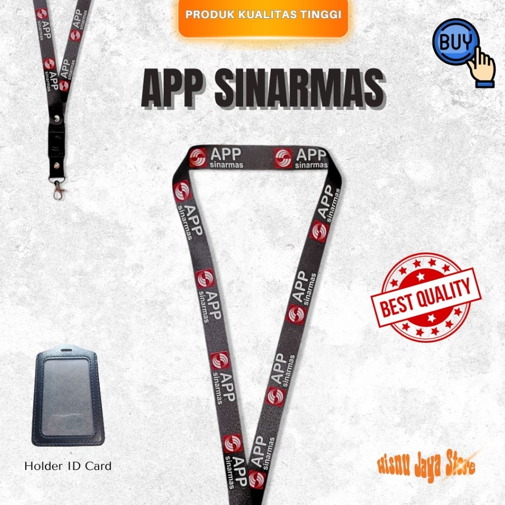 LANYARD TALI ID CARD APP SINARMAS TERBARU | LANYARD APP SINARMAS GROSIR TERMURAH & BERKUALITAS
