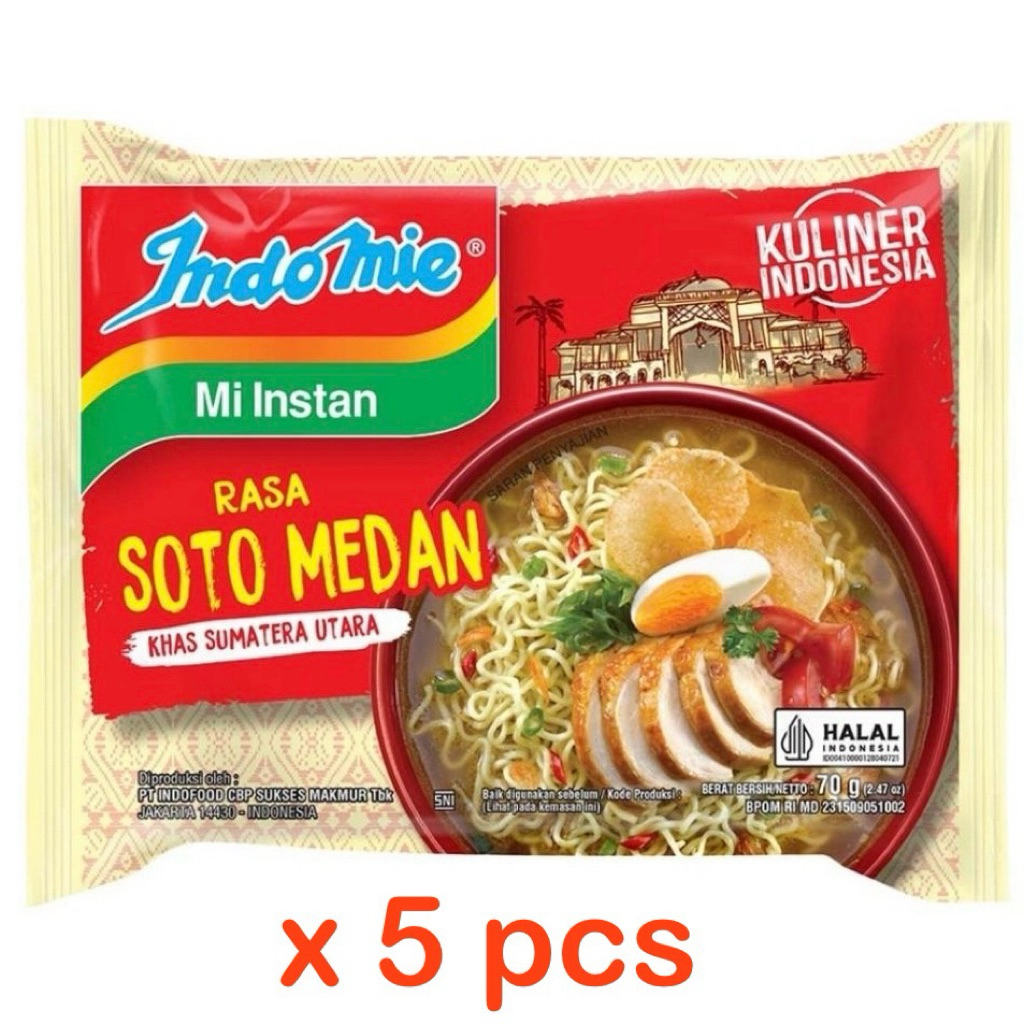 

Indomie Mie Instant Soto Medan 70g x 5 pcs