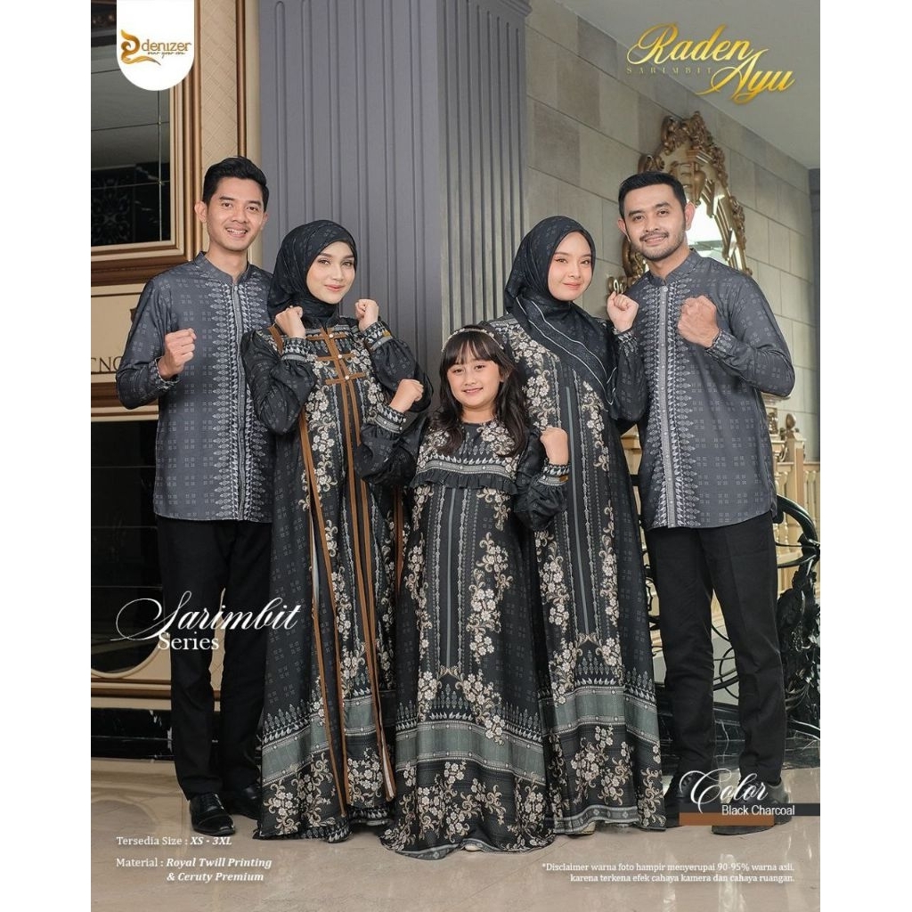 SARIMBIT SPESIAL LEBARAN 2026 RADEN AYU BY DENIZER (BISA REQUEST SIZE ) || WARNA BLACK CHARCOAL