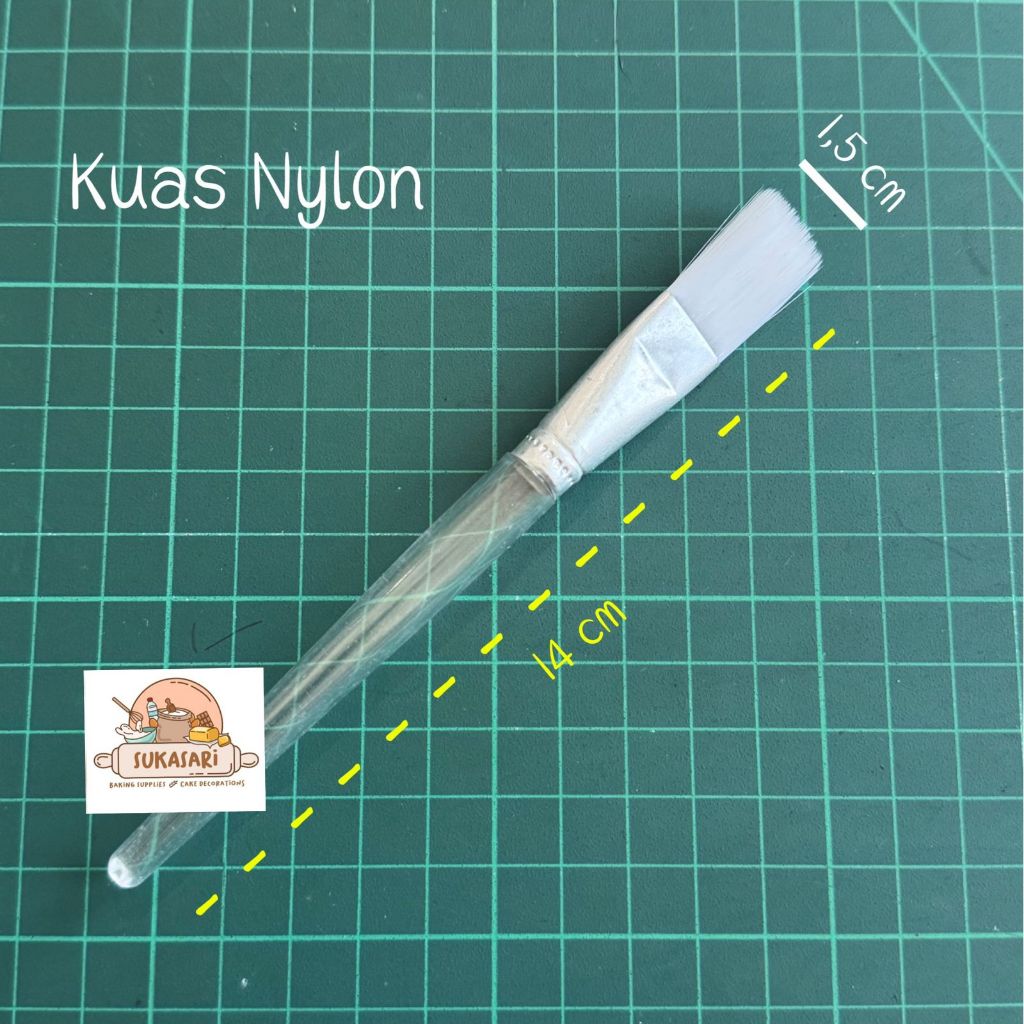 

Kuas Nylon Transparant 1.5 x 14 cm Putih