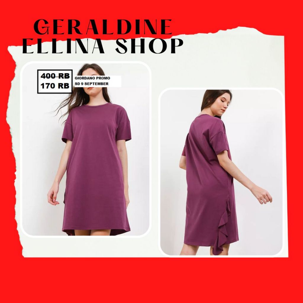 Baju Panjang Wanita GIORDANO 100% Original NATIONAL DAY