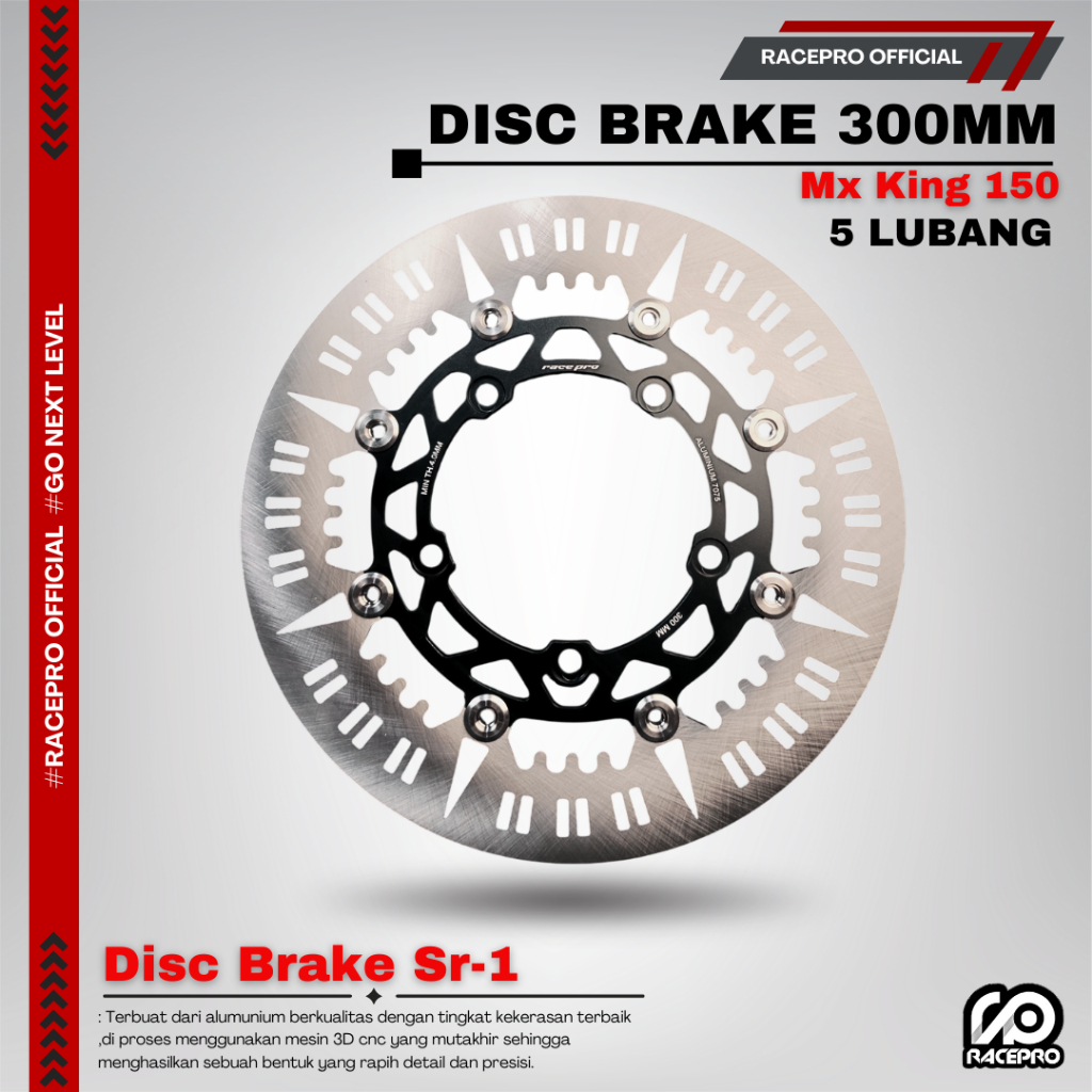 Disc Brake Cakram Floating 5 Lubang 300 mm Racepro Sr-2 Disc Mx King 150 Disc Exciter 150/155 Vva