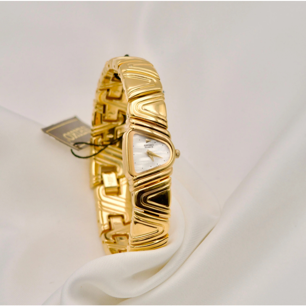 Jam Tangan Wanita Vintage Watch Seiko Piano Gold Seiko Half Moon New But Old Stock Original Autentik