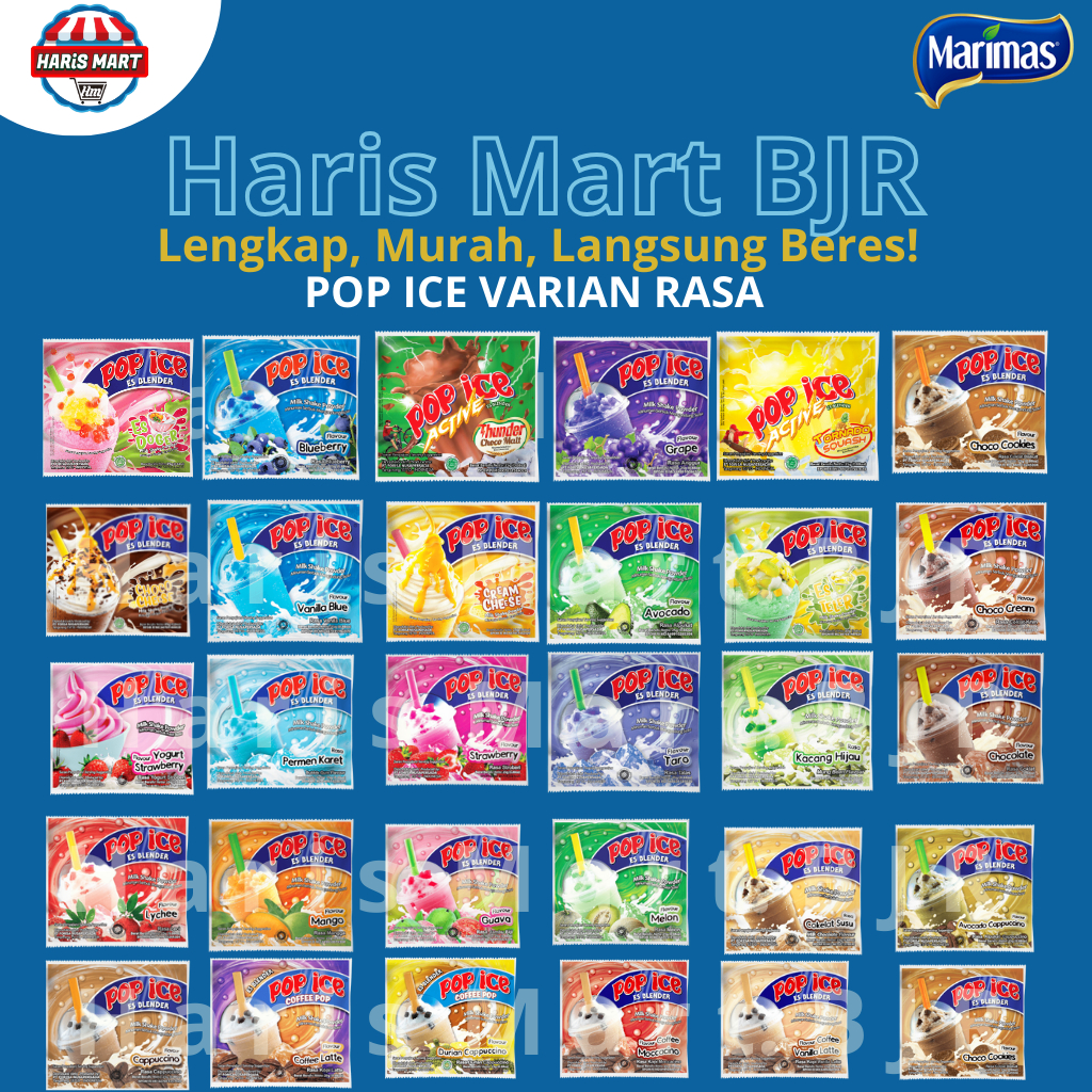 

Pop Ice Varian Rasa Satu Renceng Isi 10 Sachet