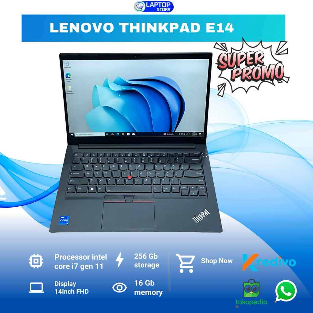 Lenovo Thinkpad E14 Core i7 Gen 11 Ram 16Gb ssd 256Gb