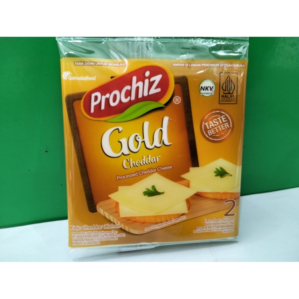 

Prochiz gold cheddar 2 lembar/ slice 26g