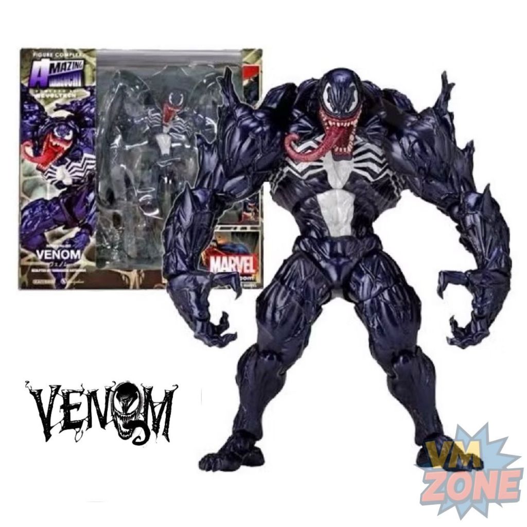 Action Figure Amazing Yamaguchi Revoltech Venom / Revoltech Venom Spiderman Premium
