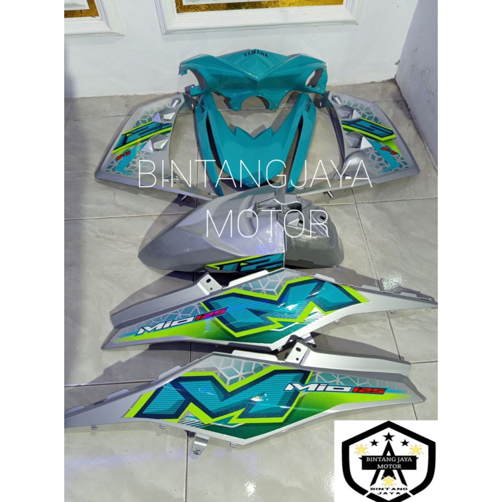 cover body mio m3 125 silver tosca 2024 body yamaha mio m3 fullset terlaris
