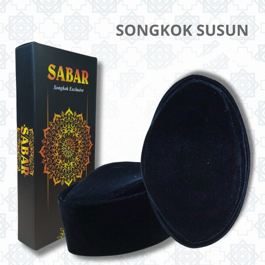 Songkok Hitam SABAR AC SUSUN FULL AC Grosir Anak Dewasa KOPIAH HITAM peci hitam