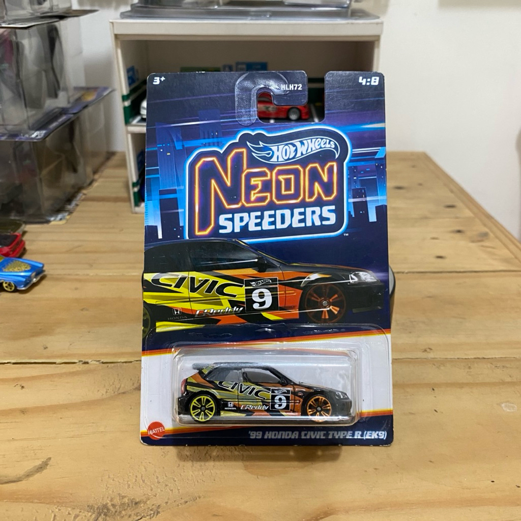 Hotwheels Honda Civic EK9 Neon Speeders Bubble Sundul