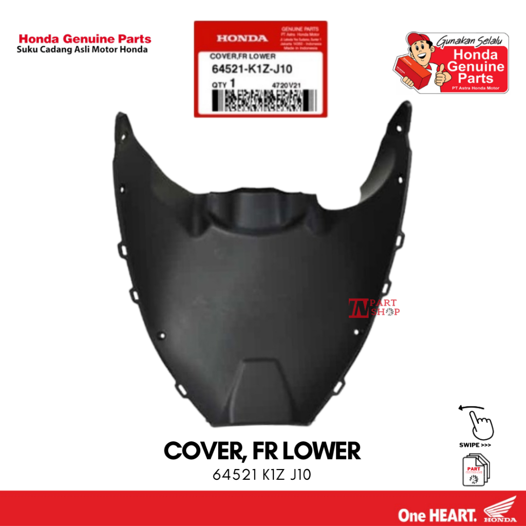 Cover Dek Lumpur (Cover FR Lower) - PCX160 & PCX160 e:HEV / 64521-K1Z-J10