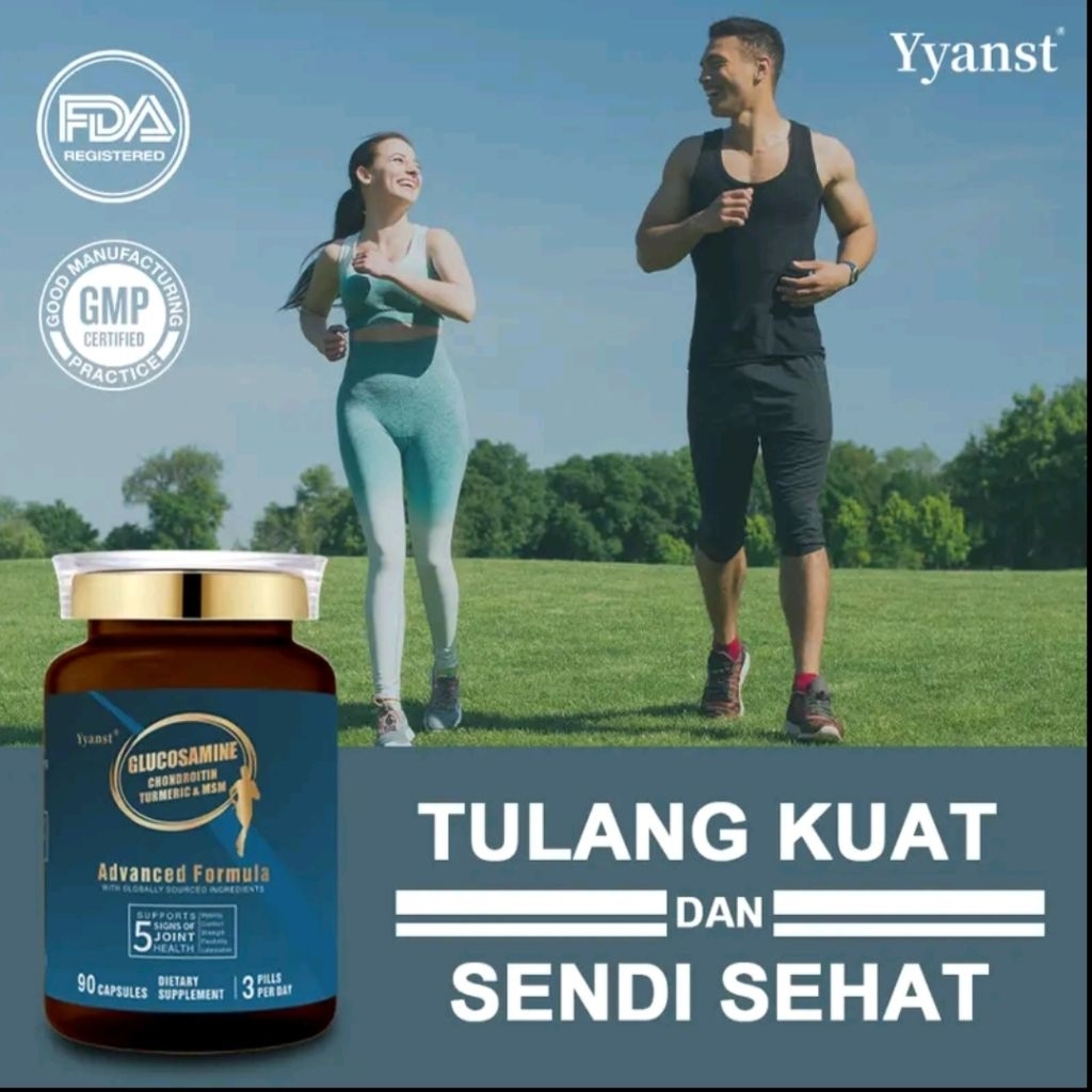 

YYanst Glukosamin, kondroitin kunyit & MSM untuk kesehatan sendi 90 kapsul