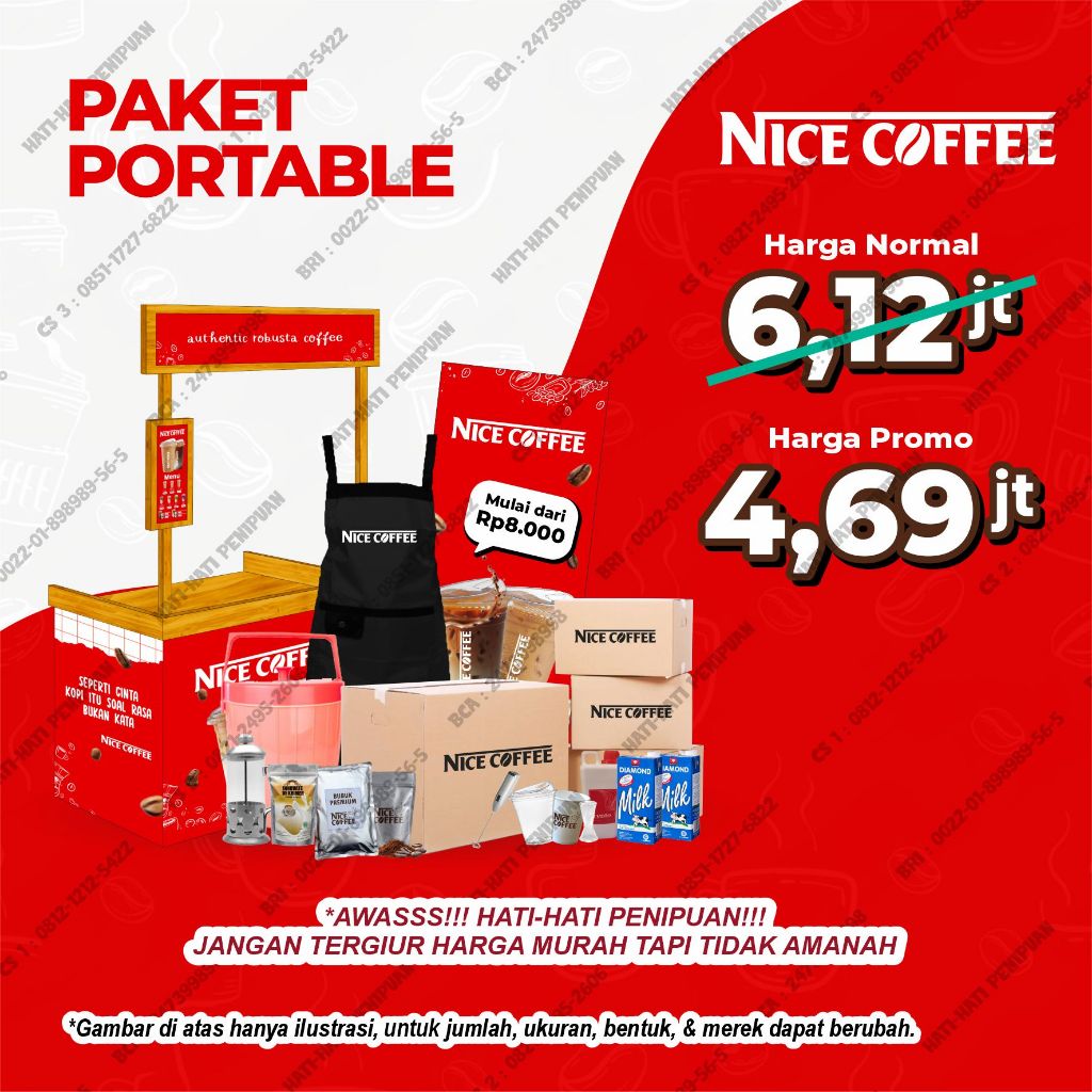 

PROMO Paket Usaha Kopi Kekinian - GRATIS Booth Portable