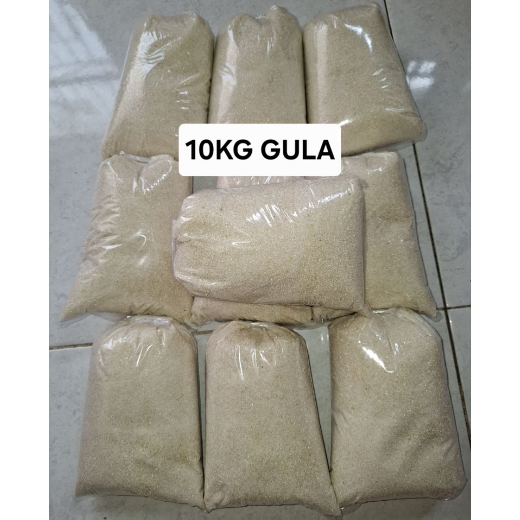 

10KG GULA CURAH TIMBANGAN PAS 1KG MERK RAJAGULA