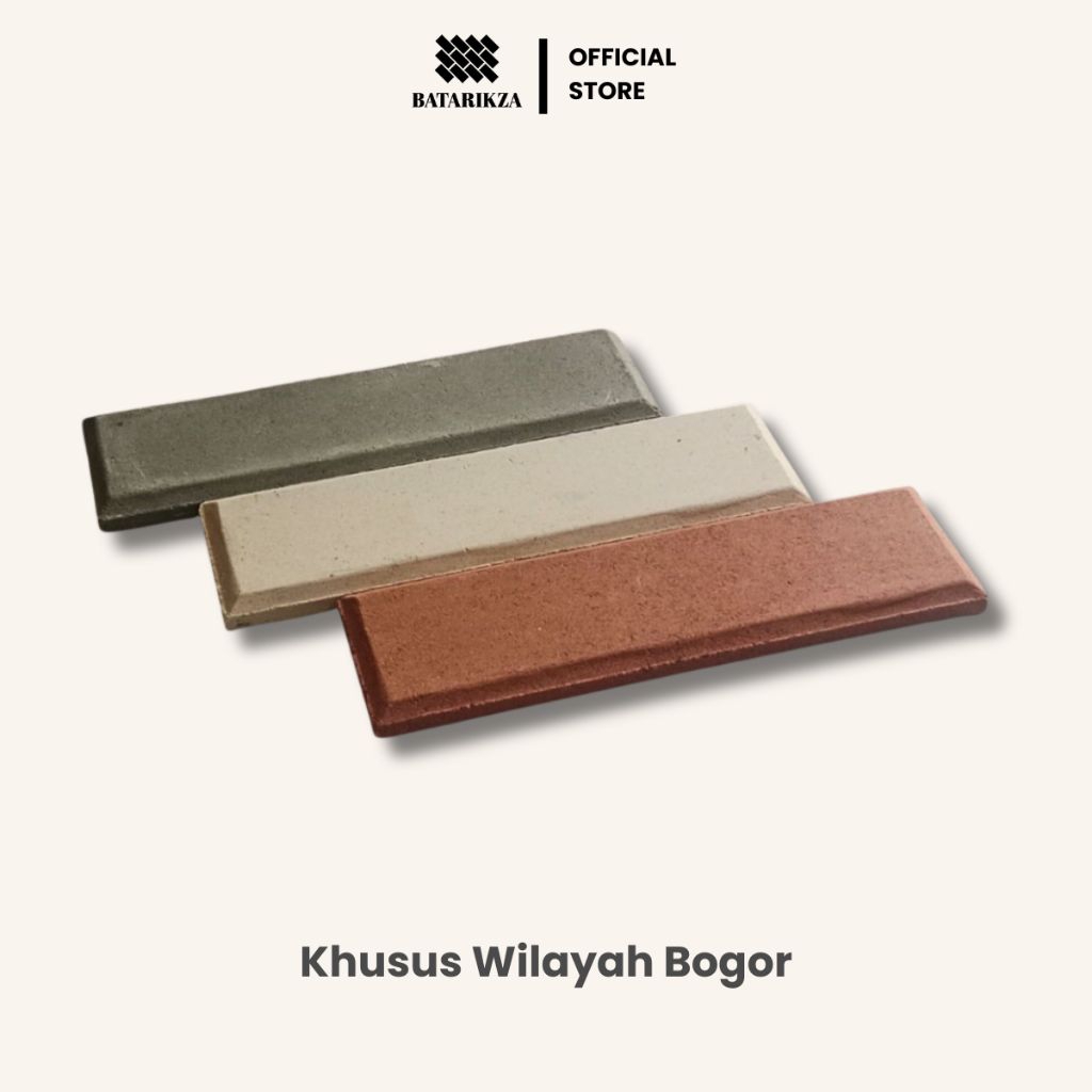 BATARIKZA - Bata Tempel Beton 24×7×2 cm – Abu, Merah, Putih (Wilayah Bogor)