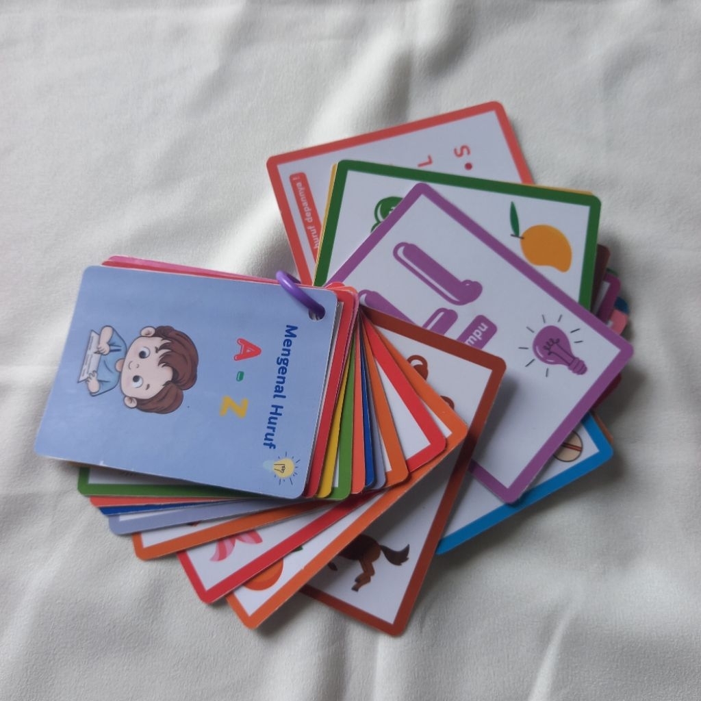 Flashcard Huruf Abc 32 Kartu Bahan Tebal Kartu Belajar Anak Balita PAUD TK