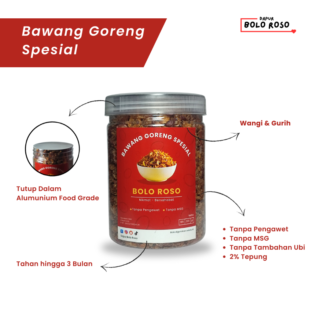 

Bawang Goreng Brebes Spesial 185 gr Gurih Wangi Tanpa MSG Tanpa Pengawet