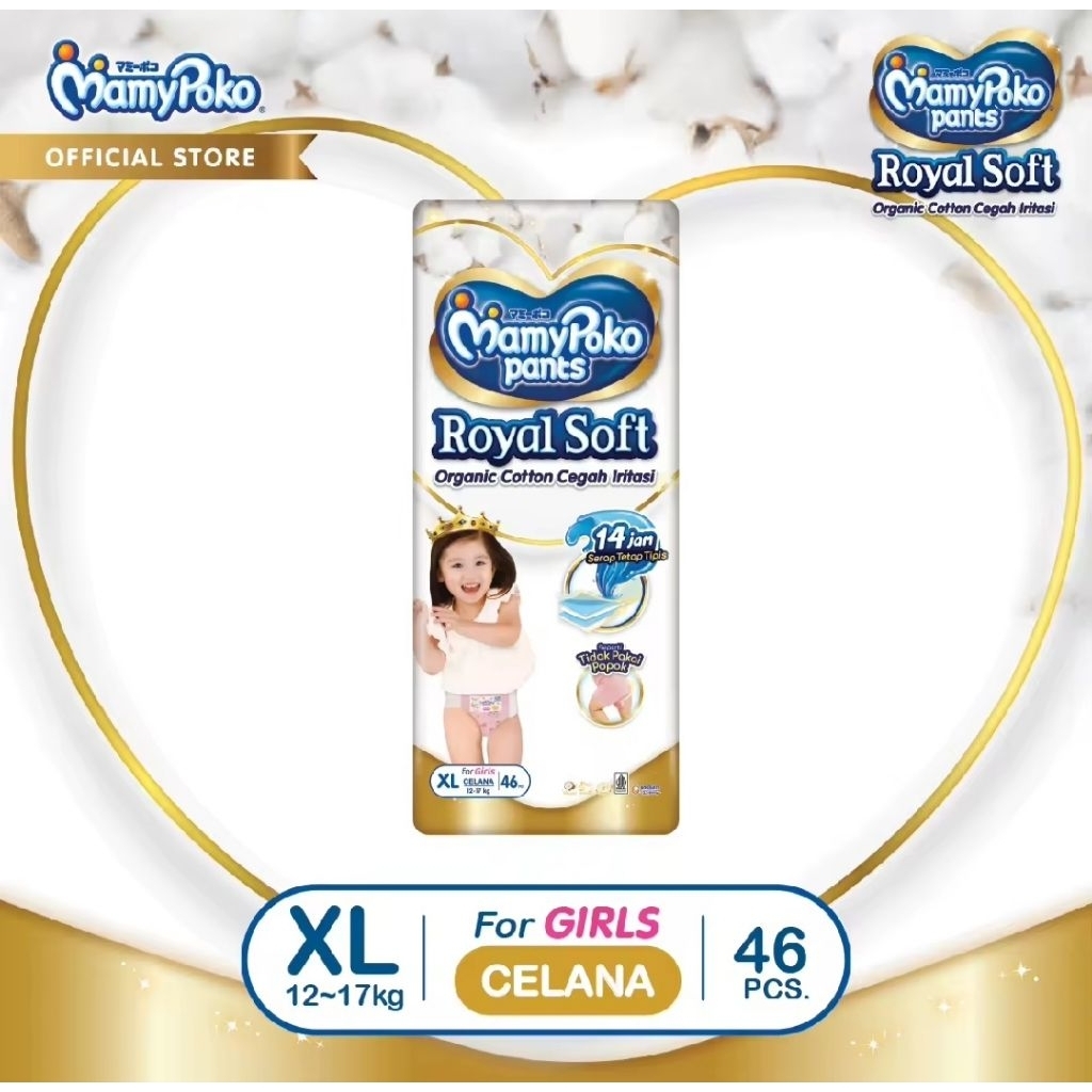 Mamy Poko Pants Royal Soft Xl46 Girls