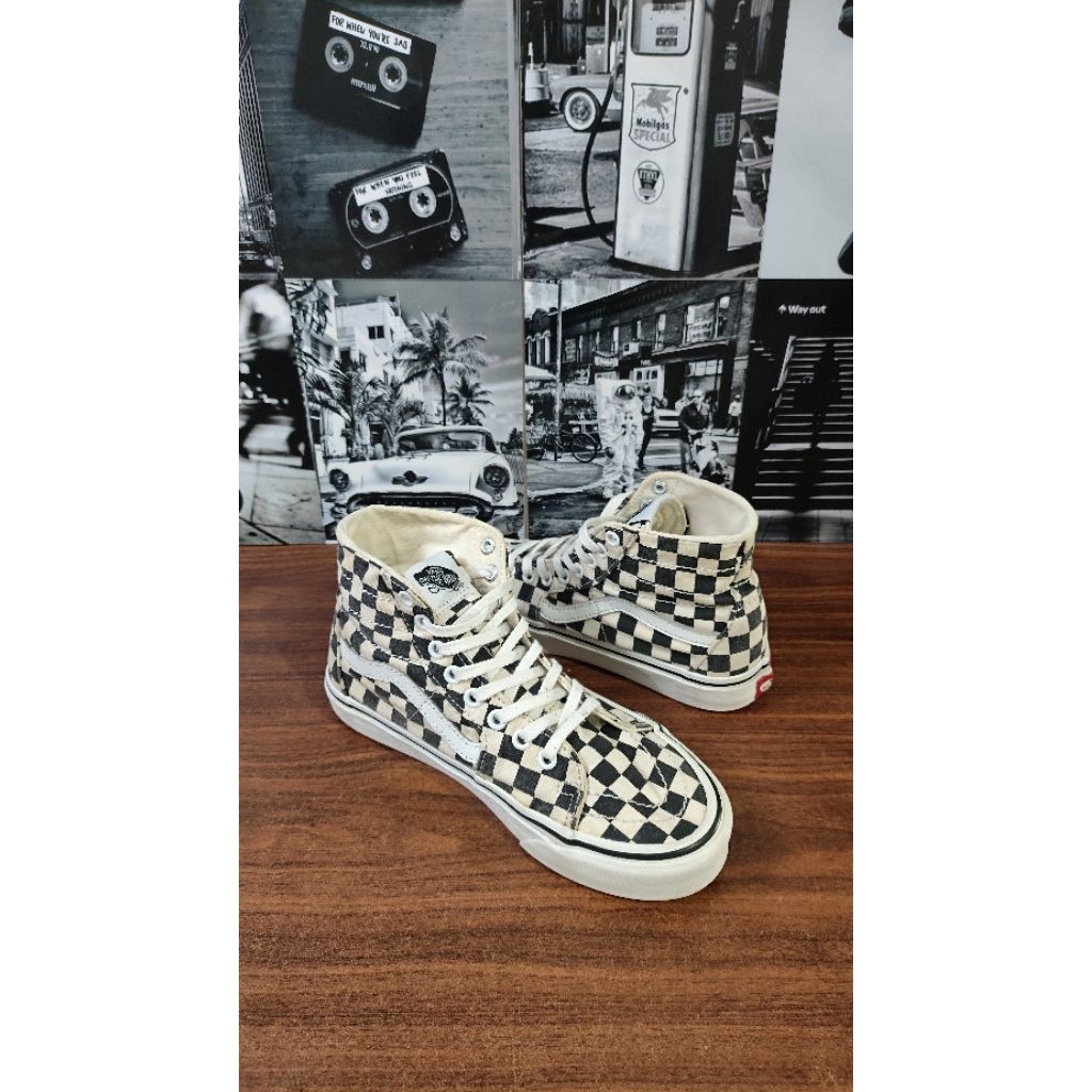 VNS Sk8-Hi Checkerboard - Sz 38 Insole 240mm - Used