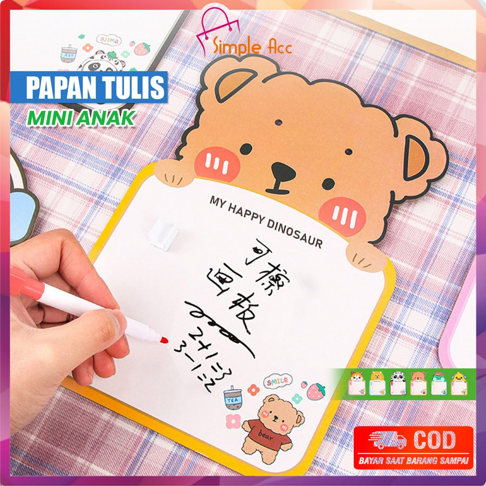 

EC DO-M353 Mainan Edukasi Papan Tulis Mini Anak Karakter Lucu Free Spidol Bisa Dihapus dengan Tali Gantung / Mini Board Toy Papan Tulis Anak Karakter