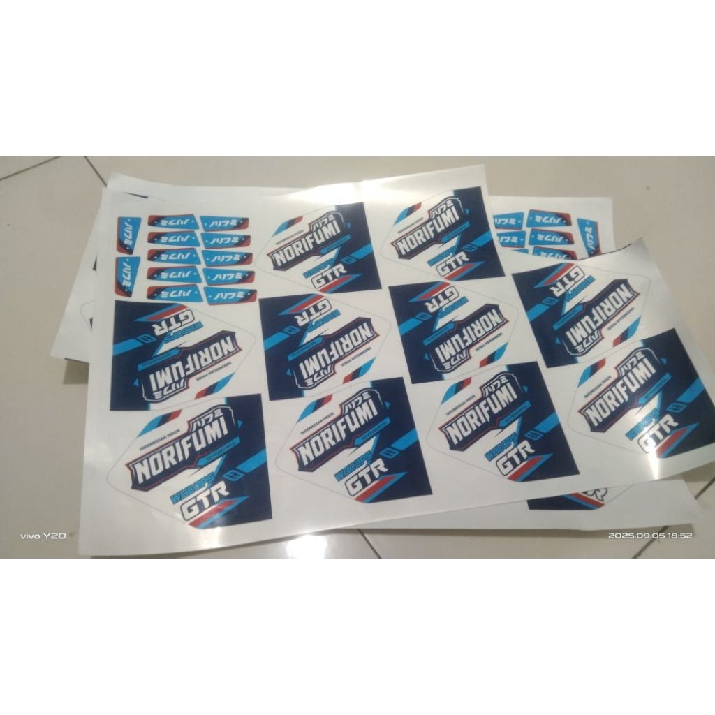 Stiker Knalpot Norifumi whoops gtr