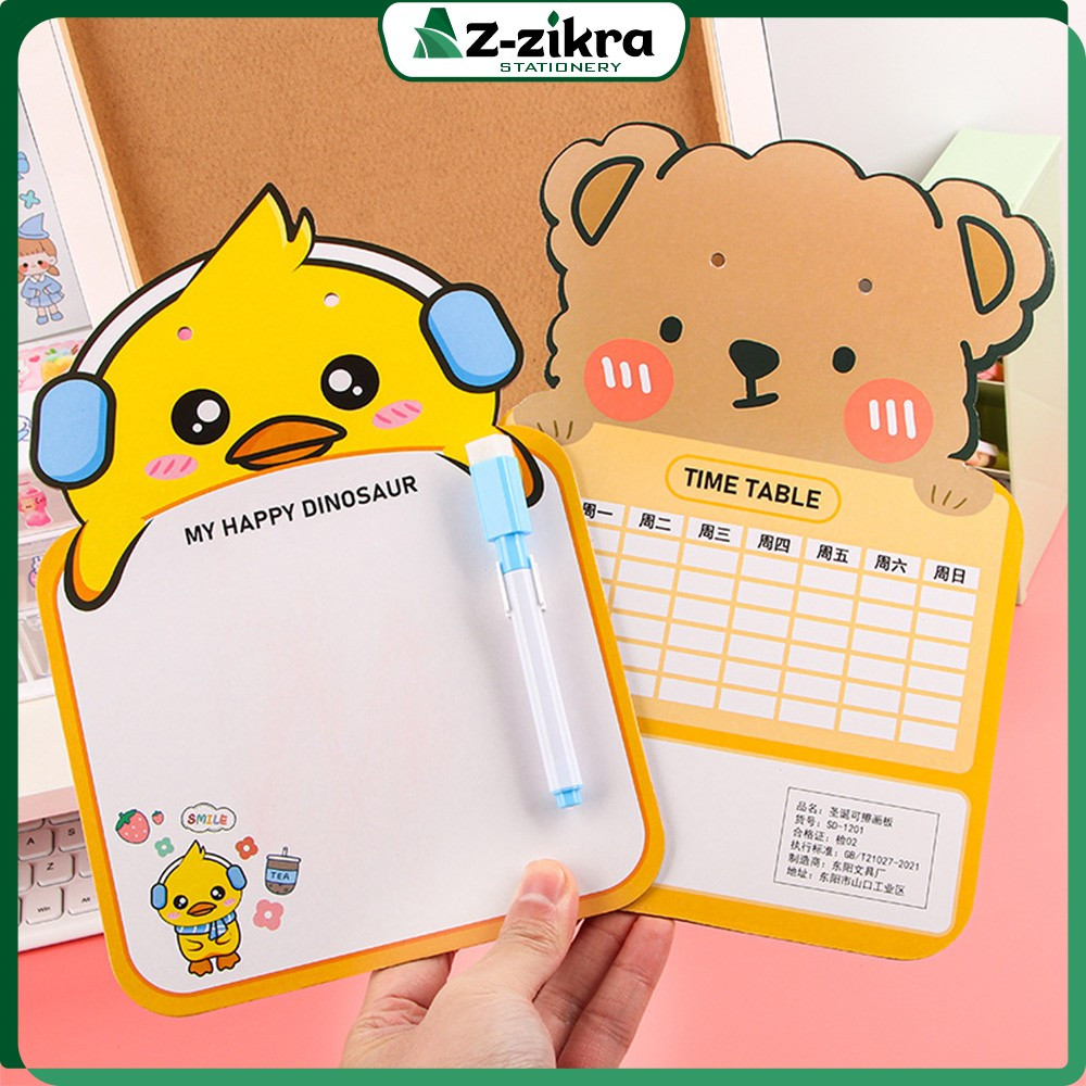 

EC Mini Board Toy Free Spidol Bisa Dihapus dengan Tali Gantung / Papan Tulis Mini Anak Karakter Lucu / Mainan Edukasi Anak Az Zikra Stationery M353