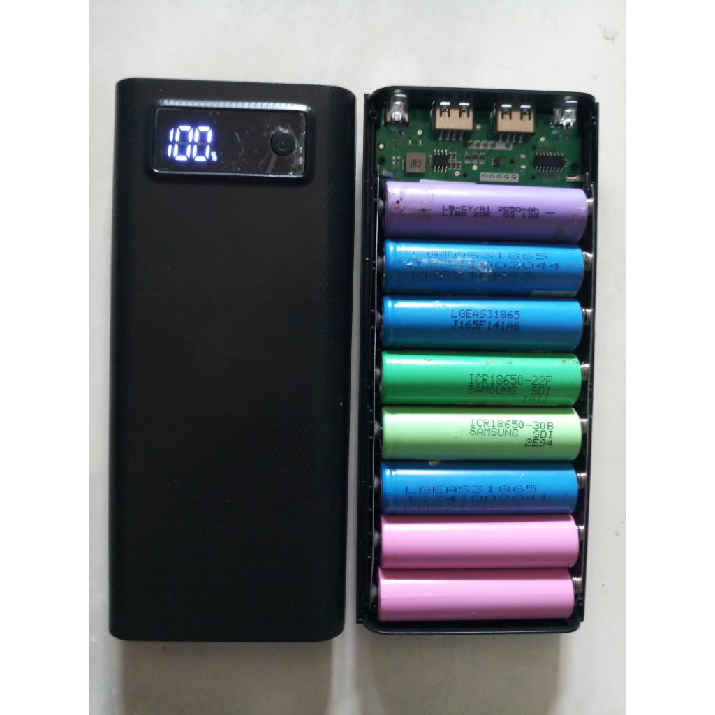 Power bank rakitan dari baterai batre battery bekas copotan laptop drop rusak mati
