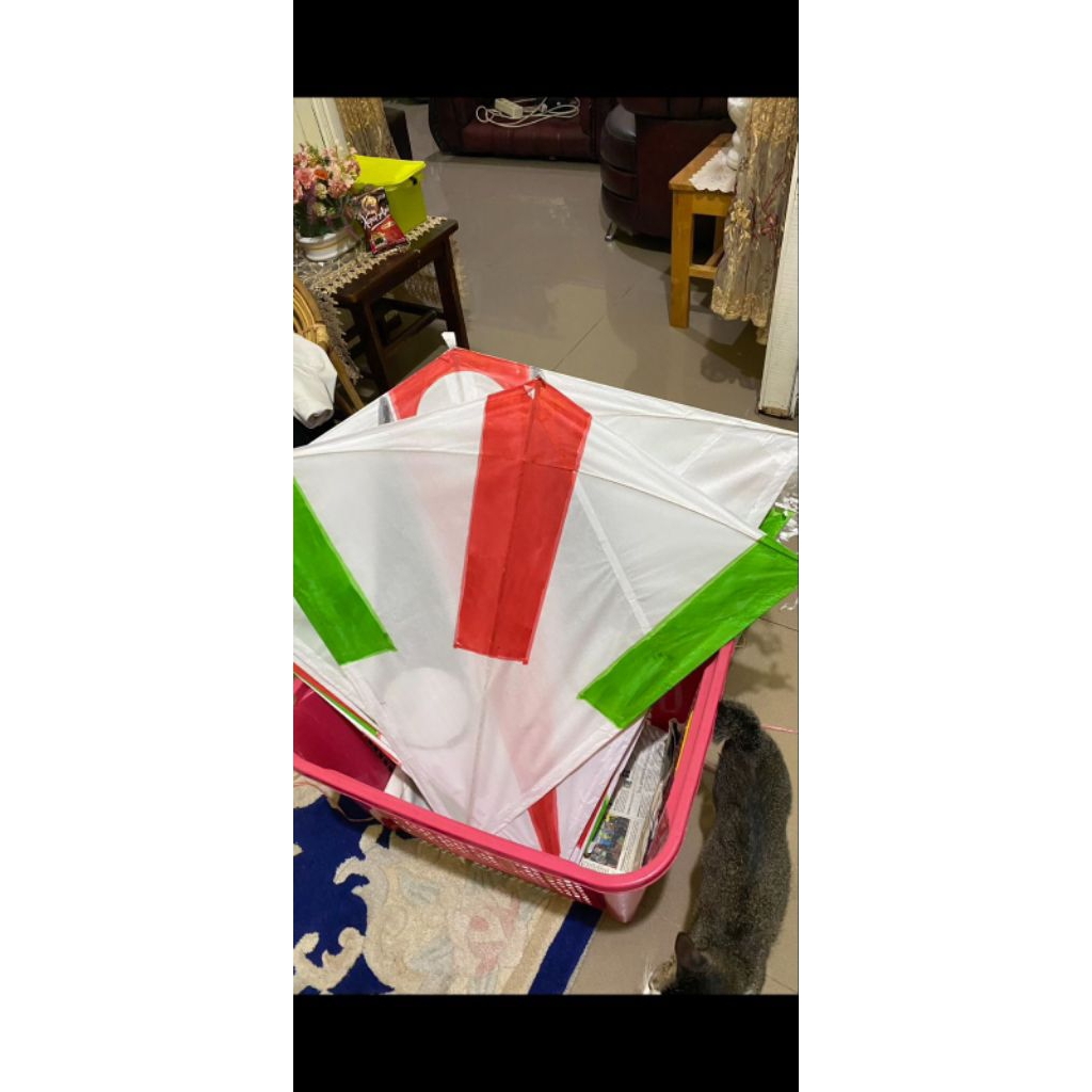 Layangan Panjang 71 cm | Layangan Kertas Bambu Kuat Murah