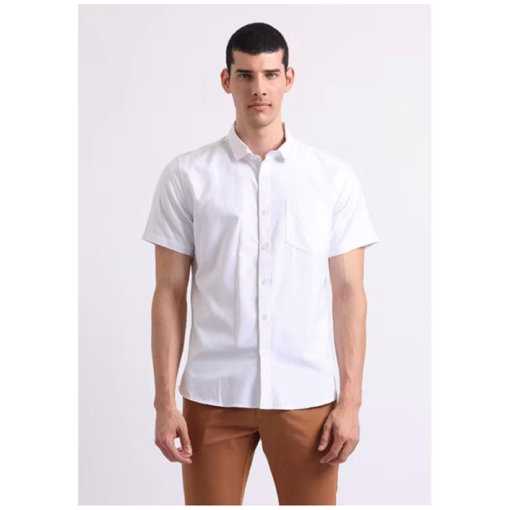 Kemeja Lengan Pendek Putih Manzone