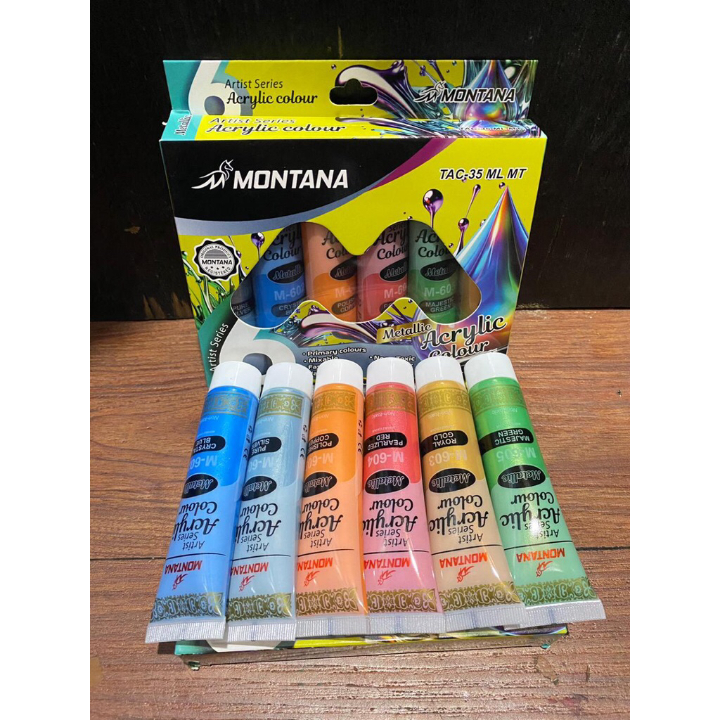 

1Set(6warna) MONTANA Cat lukis acrilic // Cat akrilik // Cat Acrilic besar