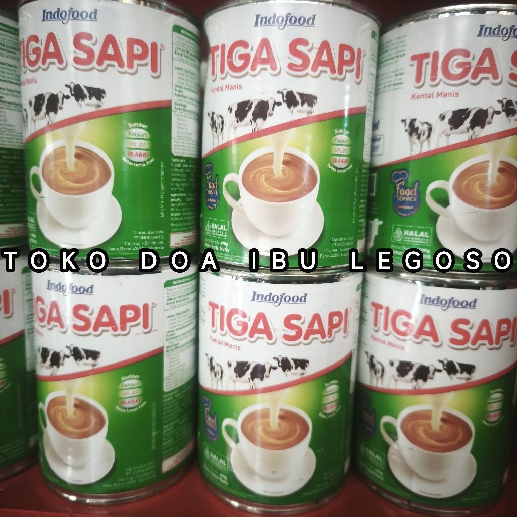 

SUSU TIGA SAPI 490G / TIGA SAPI KENTAL MANIS / SKM TIGA SAPI / SKM TIGA SAPI / KRIMER KENTAL MANIS TIGA SAPI