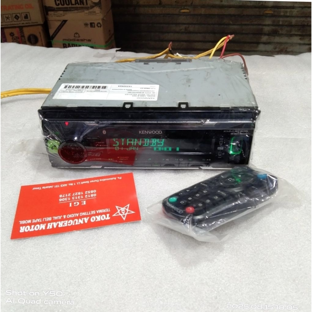 Head unit singel Din Kenwood KKM-BT303 bluetooth USB Aux radio FM AM